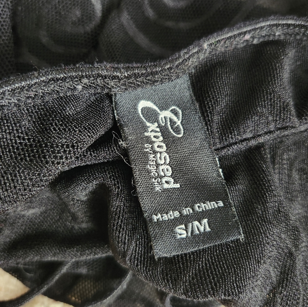 Exposed Black Lace Lingerie Top - Picture 3 of 7